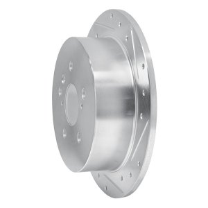 Lexus RX350 Brake Rotor (1) - Rear Right - R1 Concepts - Drilled & Slotted - Silver - `04-`09